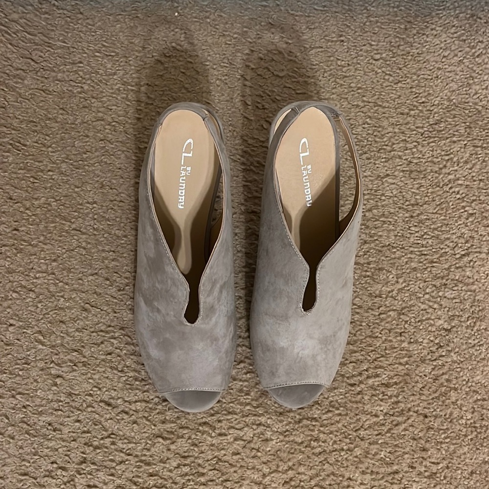 CL by Laundry Grey Mule Shoes